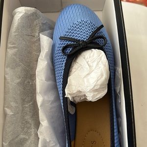 Brand New Talbots Ballet Flats 8M Penelope Blue Iris. Dupes for Rothys